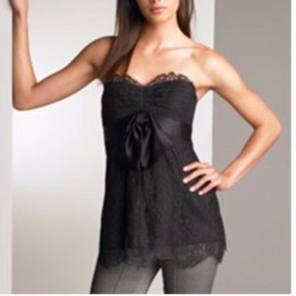 Nanette Lepore Black Lace Strapless Top "Ingenue" NWT Sz 0 or Sz 2 NWT
